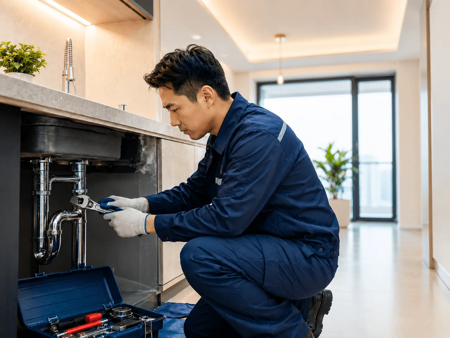 專業水電工程人員進行設備維修